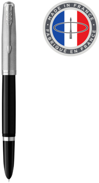 Ручка перьев. Parker 51 Core (CW2123491) Black CT F сталь нержавеющая подар.кор.
