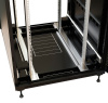 Шкаф коммутационный WRline (WR-TT-4288-AS-RAL9004) напольный 42U 800x800мм пер.дв.стекл задн.дв.стал.лист 2 бок.пан. 800кг черный 710мм 2055мм IP20 сталь