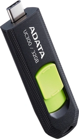 Флеш Диск A-Data 32Gb Type-C UC300 ACHO-UC300-32G-RBK/GN USB3.2 черный/зеленый