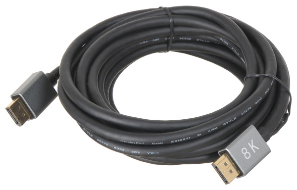 Кабель аудио-видео Buro DisplayPort (m)/DisplayPort (m) 5м. позолоч.конт. черный (BHP-DPP-1.4-5G)