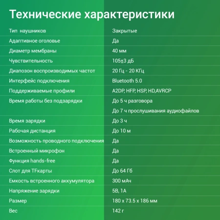 Гарнитура накладные Digma BT-15 черный/серый беспроводные bluetooth оголовье (BT-15BG)