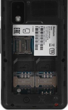 Мобильный телефон XENIUM X600 темно-серый раскладной 2Sim 2.8" 240x320 Nucleus 0.3Mpix GSM900/1800 MP3 FM microSD max32Gb