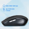 Мышь Оклик 455MW черный оптическая (1600dpi) беспроводная USB для ноутбука (5but)