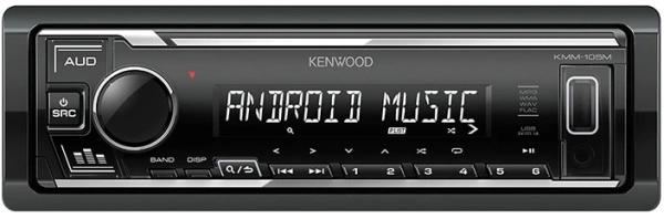 Автомагнитола Kenwood KMM-105M 1DIN 4x50Вт USB 2.0 AUX 3 RDS