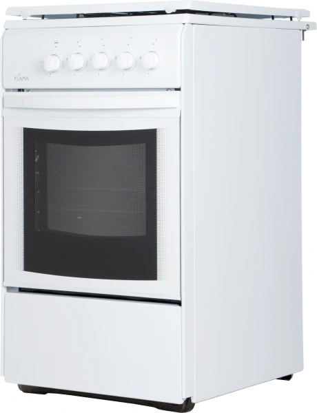 Плита Газовая Flama RG 2401 W белый реш.сталь