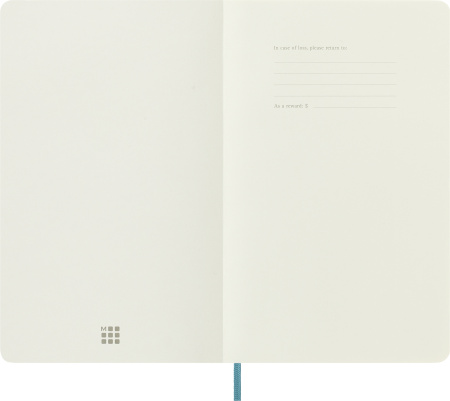 Блокнот Moleskine CLASSIC SOFT QP618B35 Large 130х210мм 192стр. нелинованный мягкая обложка голубой