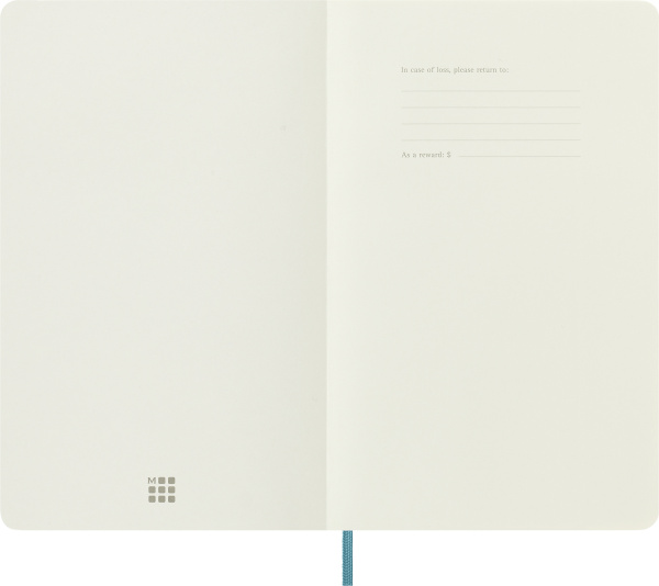 Блокнот Moleskine CLASSIC SOFT QP618B35 Large 130х210мм 192стр. нелинованный мягкая обложка голубой