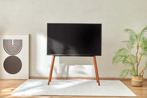 Подставка для телевизора Cactus CS-ST3646BKWN черный/орех 49"-75" макс.40кг напольный
