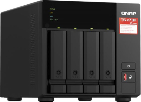 Сетевое хранилище NAS Qnap TS-473A-8G 4-bay настольный Ryzen V1500B