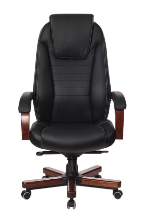 Кресло руководителя Бюрократ T-9923WALNUT черный кожа крестов. металл/дерево