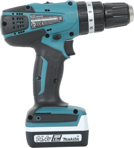 Дрель-шуруповерт Makita HP347DWE аккум. патрон:быстрозажимной (кейс в комплекте)