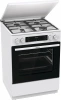 Плита Комбинированная Gorenje GKS6C71WF белый (металлическая крышка) реш.чугун