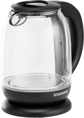 Чайник электрический Starwind SKS4517 1.7л. 2200Вт черный (корпус: стекло)