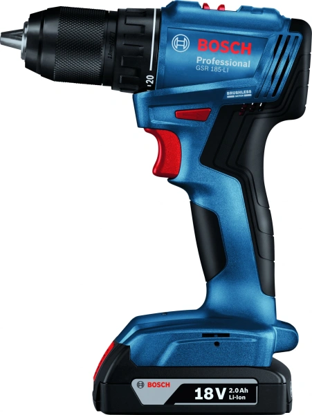 Дрель-шуруповерт Bosch GSR 185-LI аккум. патрон:быстрозажимной (06019K3005)
