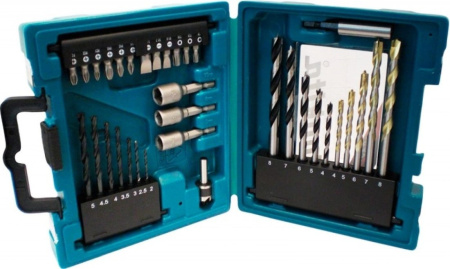 Набор оснастки Makita D-36980 по дер/мет/бет (34пред.) для шуруповертов/дрелей