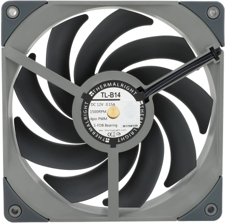 Вентилятор для корпуса Thermalright TL-B14 140х140x25 черный 4-pin 27.6дБ Ret