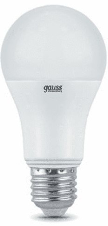 Лампа светодиодная Gauss Elementary A60 20Вт цок.:E27 груша 220B 4100K св.свеч.бел.нейт. A60 (упак.:1шт) (23229)