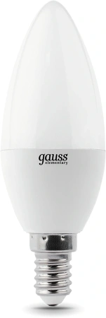 Лампа светодиодная Gauss Elementary 10Вт цок.:E14 свеча 220B 3000K св.свеч.бел.теп. (упак.:1шт) (33110)