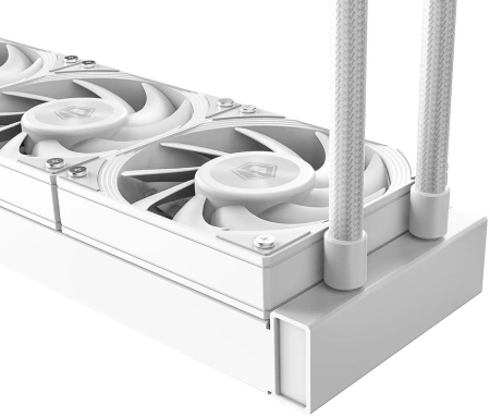 Система водяного охлаждения ID-Cooling DX360 Max Soc-AM5/AM4/1200/1700/1851 белый 4-pin 32.5dB Al+Cu 350W Ret (DX360 MAX WHITE)