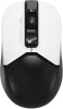 Мышь A4Tech Fstyler FB12S черный/белый оптическая 1200dpi silent беспров. BT/Radio USB 2but (FB12S USB PANDA)