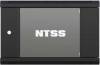 Шкаф коммутационный NTSS (NTSS-W9U6060GS-BL) настенный 9U 570x600мм пер.дв.стекл 60кг черный 22кг