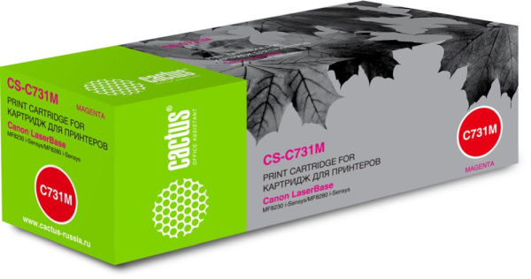 Картридж лазерный Cactus CS-C731M 731 M пурпурный (1800стр.) для Canon LB i-Sensys MF8230/MF8280