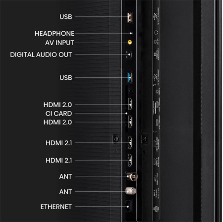 Телевизор LED Hisense 85" 85UXKQ Smart т.серый/4K Ultra HD/DVB-T/120Hz/DVB-T2/DVB-C/DVB-S/DVB-S2/USB