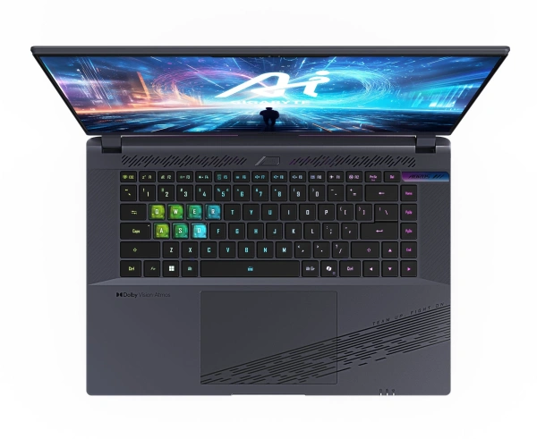 Ноутбук Gigabyte Aorus 16X Core i7 13650HX 32Gb SSD1Tb NVIDIA GeForce RTX4070 8Gb 16" IPS QHD+ (2560x1600) Free DOS grey WiFi BT Cam (9SG-43KZC64SD)