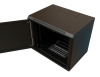 Шкаф коммутационный WRline (WR-TW-1266-SR-RAL9004) настенный 12U 600x600мм пер.дв.металл 2 бок.пан. направл.под винты 60кг черный 520мм 650мм IP20 сталь