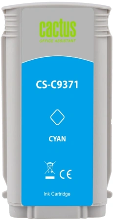 Картридж струйный Cactus CS-C9371 №72 фото голубой (130мл) для HP DJ T610/T620/T770/T1100/T1100/T1120/T1200