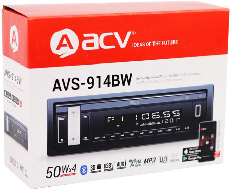 Автомагнитола ACV AVS-914BW 1DIN 4x50Вт