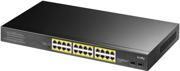Коммутатор Cudy GS1028PS2 24x1Гбит/с 2SFP 24PoE 24PoE+ неуправляемый