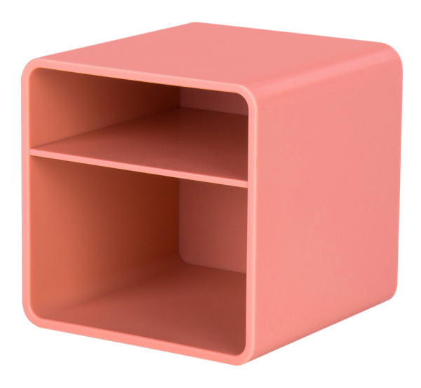 Подставка Deli NS011Pink Nusign 2отд. для письменных принадлежностей 84х84х86мм розовый пластик