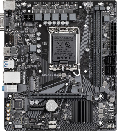 Материнская плата Gigabyte H610M H V3 DDR4 Soc-1700 Intel H610 2xDDR4 mATX AC`97 8ch(7.1) GbLAN+VGA+