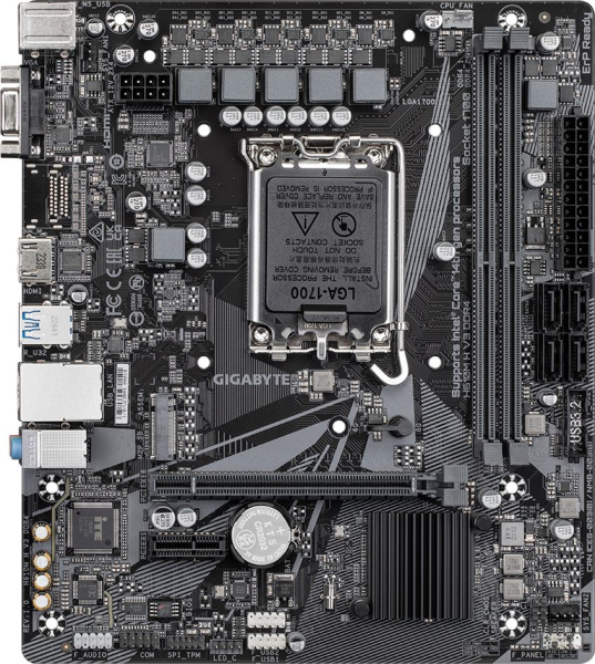 Материнская плата Gigabyte H610M H V3 DDR4 Soc-1700 Intel H610 2xDDR4 mATX AC`97 8ch(7.1) GbLAN+VGA+