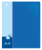 Папка на 4-х кольцах Бюрократ -0840/4RBLU A4 пластик 0.8мм кор.40мм внутр. с вставкой синий