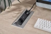 Розетка Cactus CS-SOCKET-EU/USBA-GY для столешницы 26.5x11.8x6.5см серый
