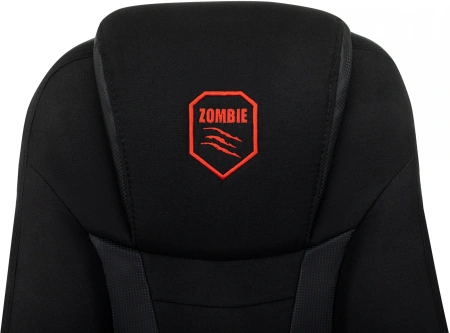 Кресло игровое Zombie 200 черный ткань/эко.кожа крестов. пластик