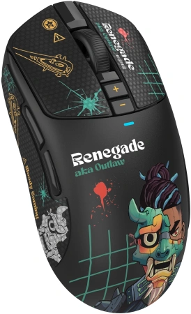 Мышь A4Tech Bloody R72 Ultra Duo черный/рисунок оптическая 20000dpi беспров. USB/USB-C 6but (R72 ULTRA DUO RENEGADEMIDNIGHT)