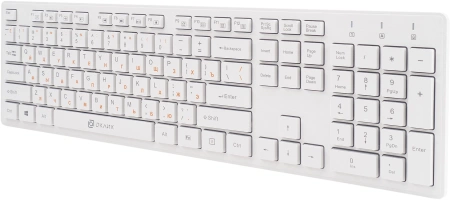 Клавиатура + мышь Оклик 240M клав:белый мышь:белый USB беспроводная slim Multimedia (1091258)