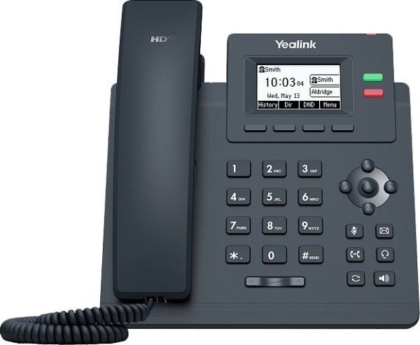 Телефон IP Yealink SIP-T31P без блока питания черный (SIP-T31P WITHOUT PSU)