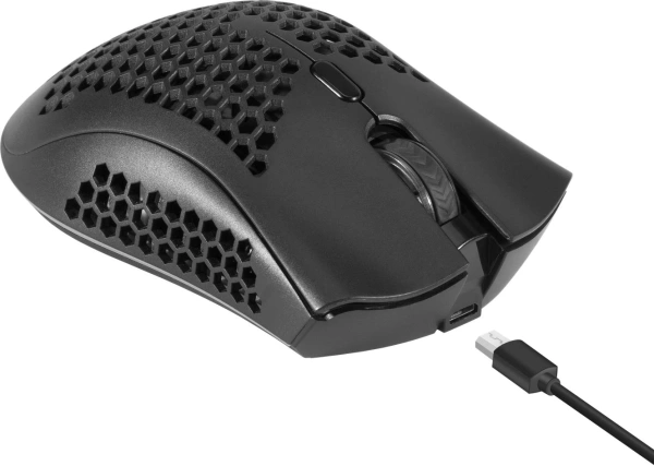 Мышь Defender Warlock GM-709L черный оптическая 2400dpi беспров. USB 7but (52709)