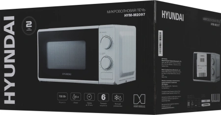Микроволновая Печь Hyundai HYM-M2097 20л. 700Вт белый