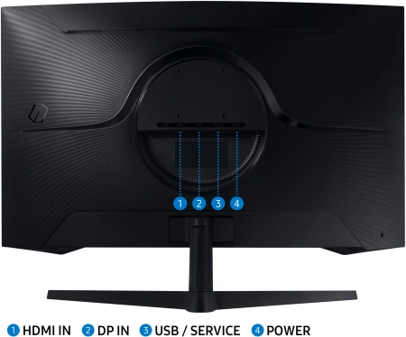 Монитор Samsung 32" S32CG550EI VA 2K чер 1ms HDMI DP USB M/M 165Hz 300cd Ex Cur