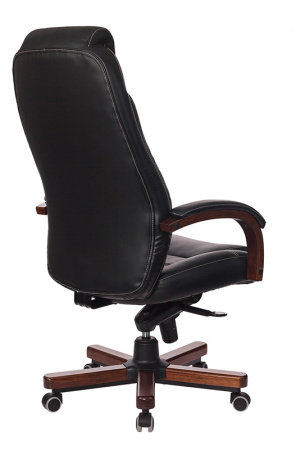 Кресло руководителя Бюрократ T-9923WALNUT черный кожа крестов. металл/дерево