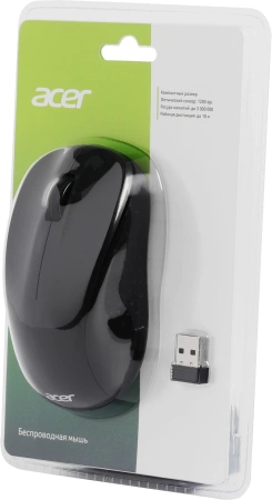 Мышь Acer OMR302 черный оптическая (1200dpi) беспроводная USB (3but)