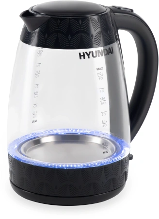 Чайник электрический Hyundai HYK-G4505 2л. 2200Вт черный (корпус: стекло)