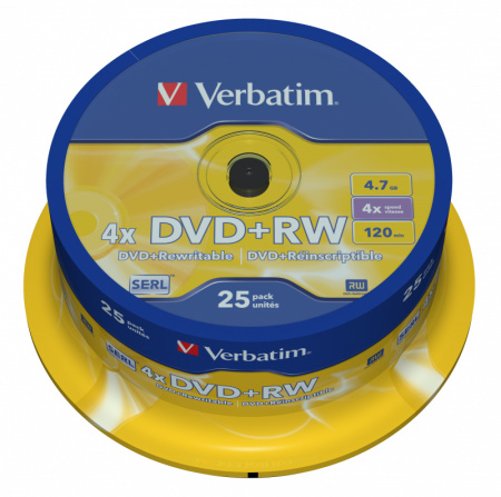 Диск DVD+R Verbatim 4.7Gb 16x Cake Box (10шт) (43498)