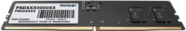 Память DDR5 32Gb 4800MHz Patriot PSD532G48002 Signature RTL PC5-38400 CL40 DIMM ECC 288-pin 1.1В dual rank Ret