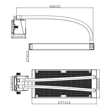 Система водяного охлаждения Thermalright Frozen Infinity 240 ARGB Soc-AM5/AM4/1200/1700/1851 черный 4-pin 28.2dB Al Ret (F-INFINITY-240-BL)